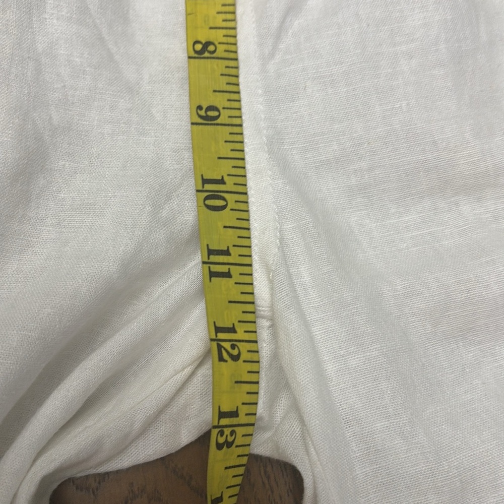 LOVE TREE White Linen Parachute/ Cargo Pants - Picture 9 of 11